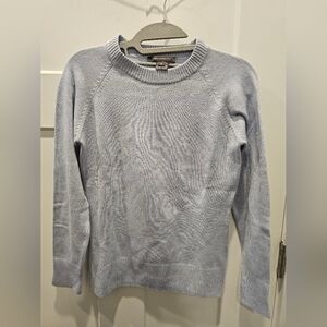 French Connection Light Blue Crewneck Sweater M | Soft Knit Minimalist Pullover